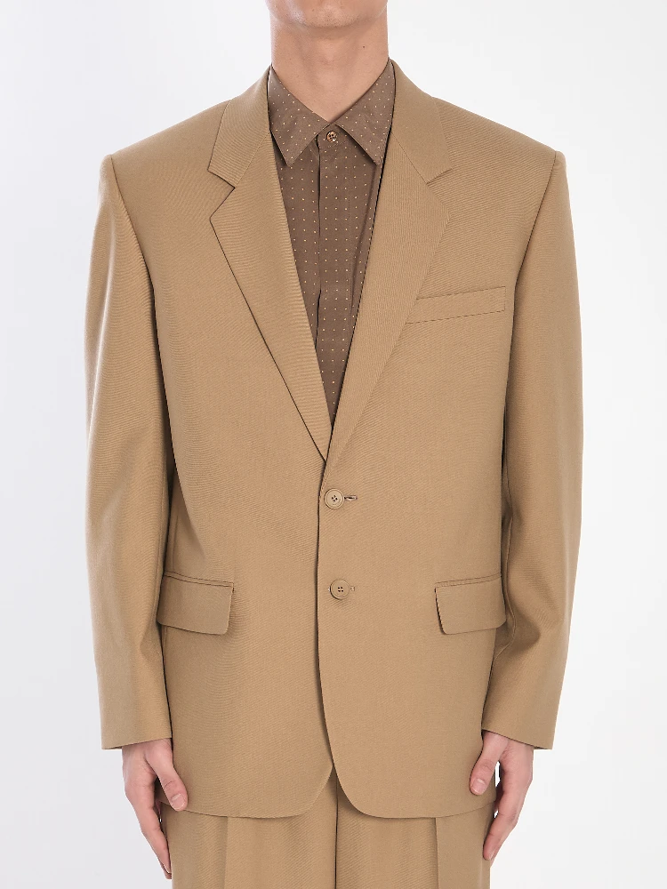Single-breasted wool jacket