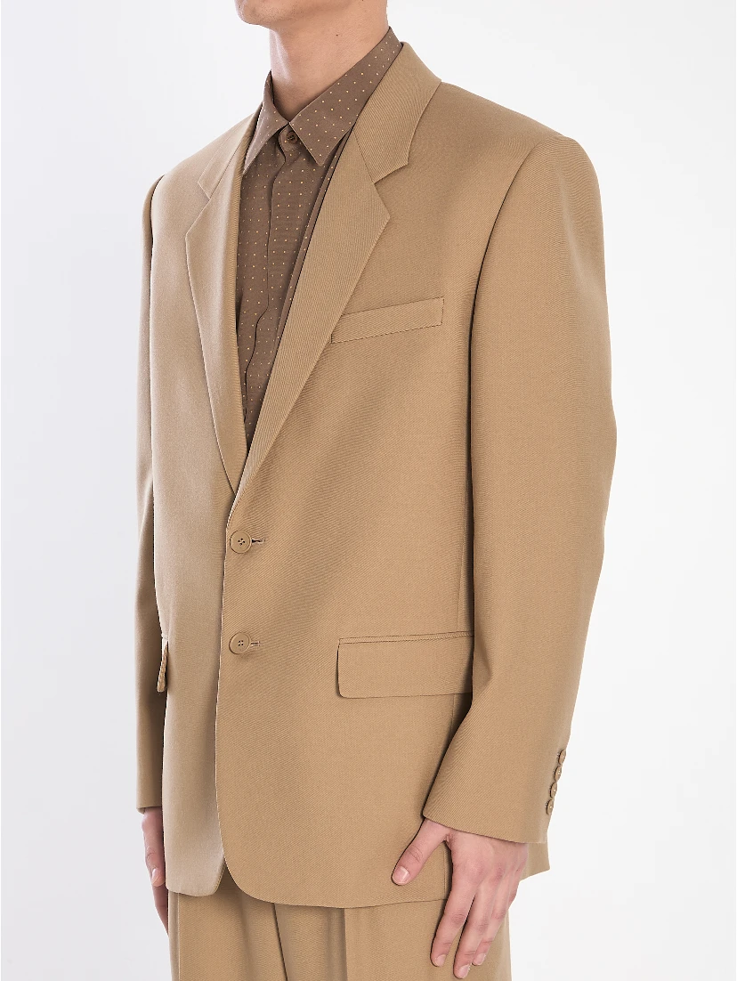Single-breasted wool jacket