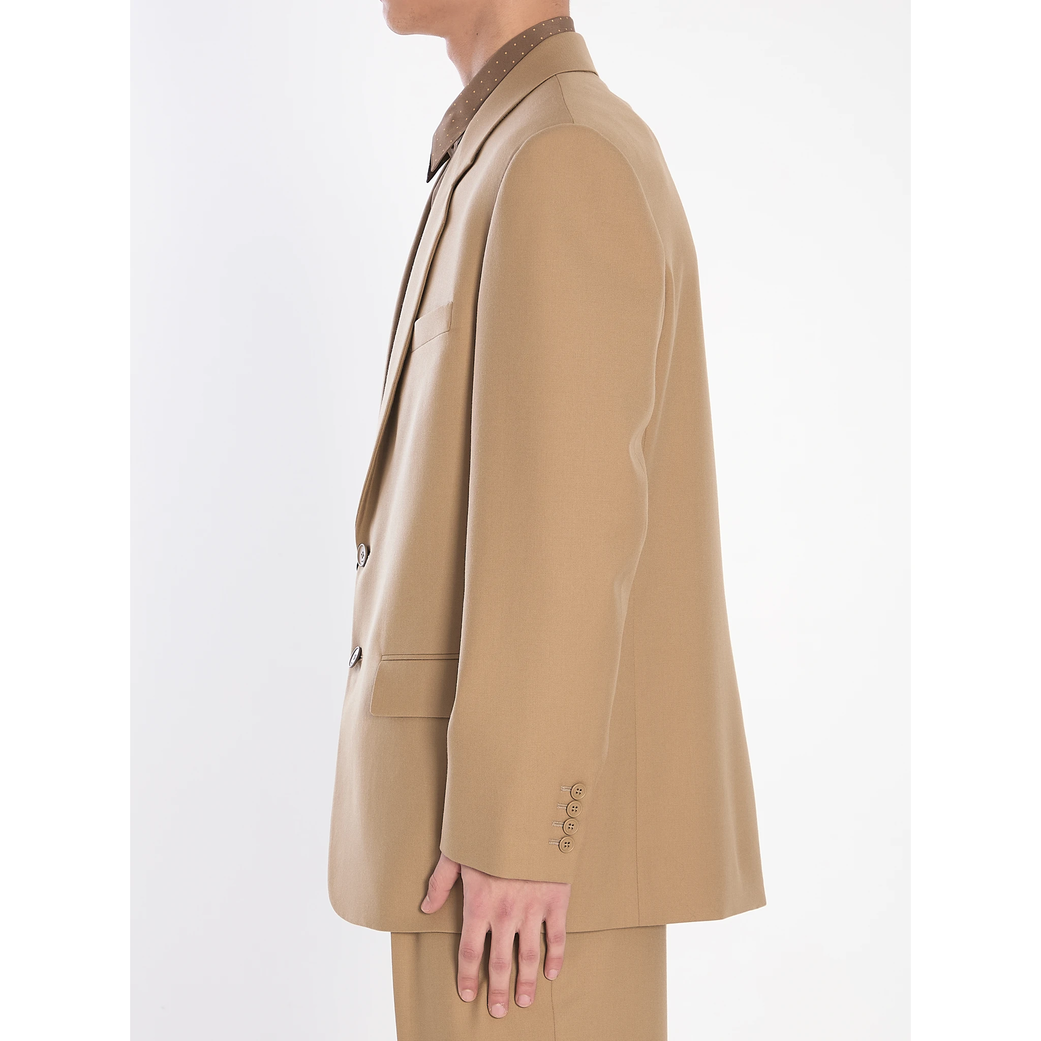 Single-breasted wool jacket