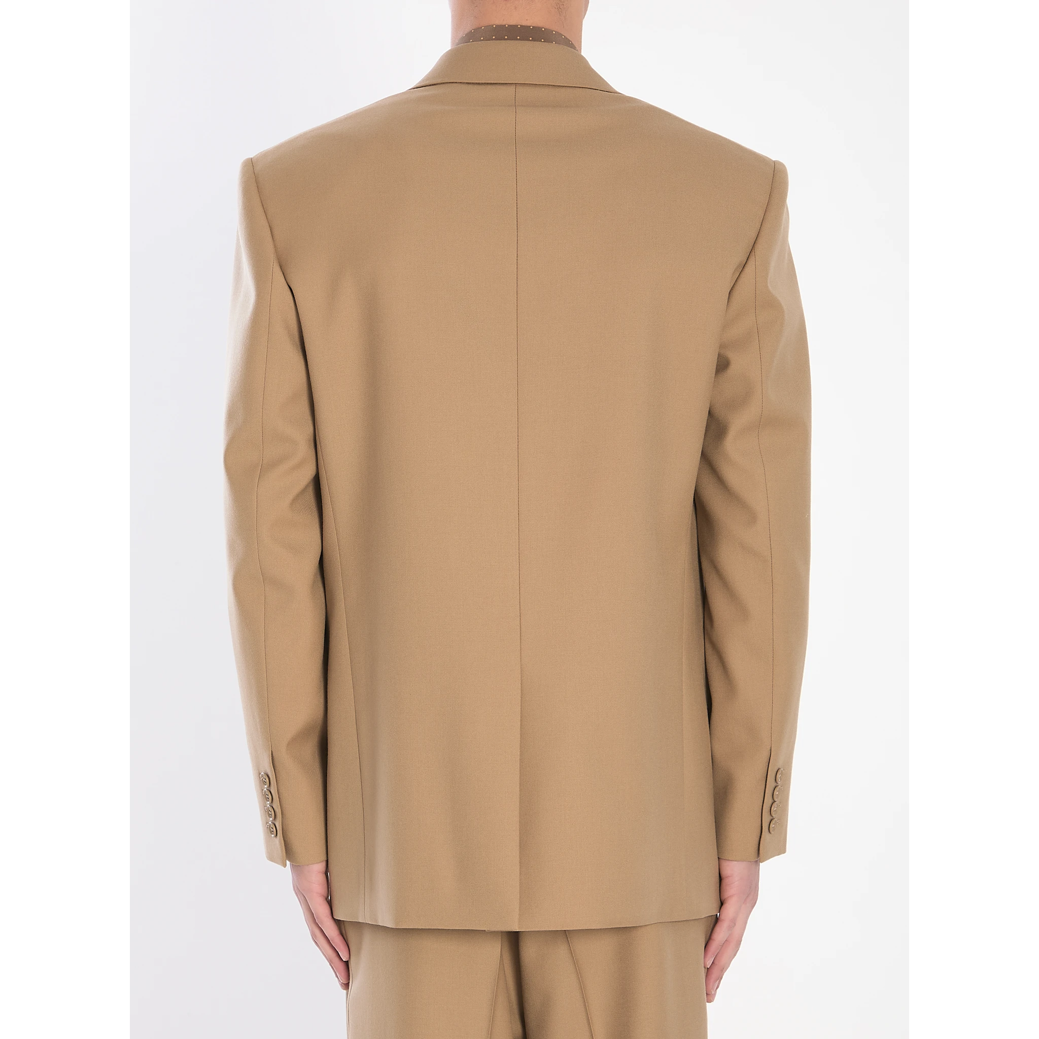 Single-breasted wool jacket