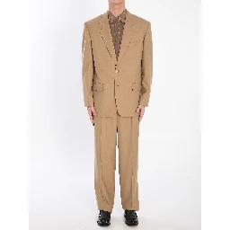 Single-breasted wool jacket