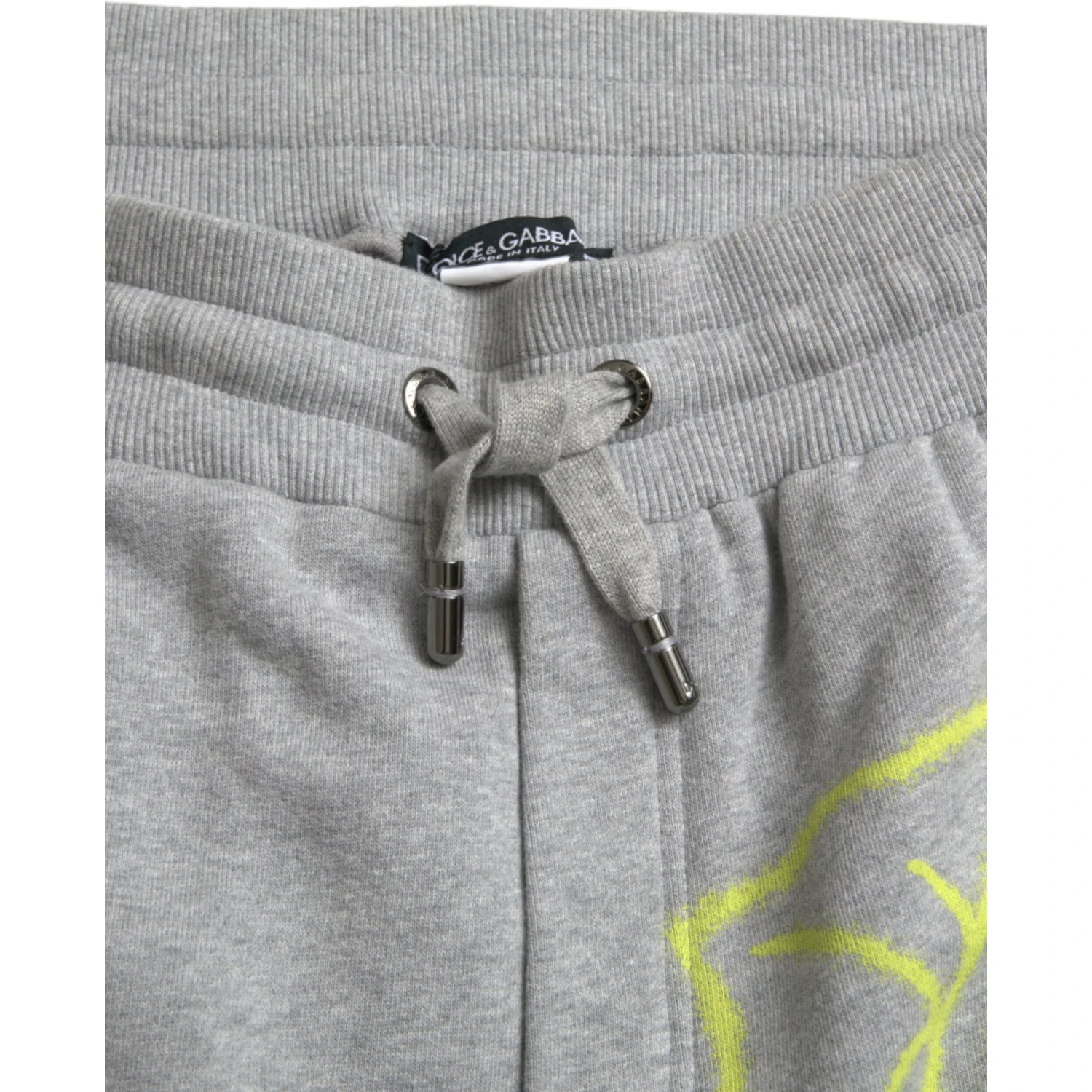 Gray Cotton Graffiti Sweatpants Jogger Pants
