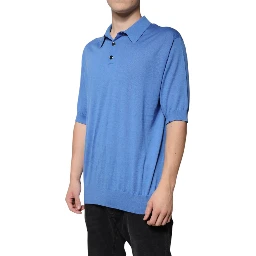 Blue Collared Short Sleeves Polo T-shirt