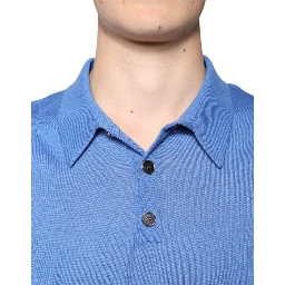 Blue Collared Short Sleeves Polo T-shirt