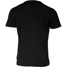 Black Cotton Necklace Embellished T-shirt
