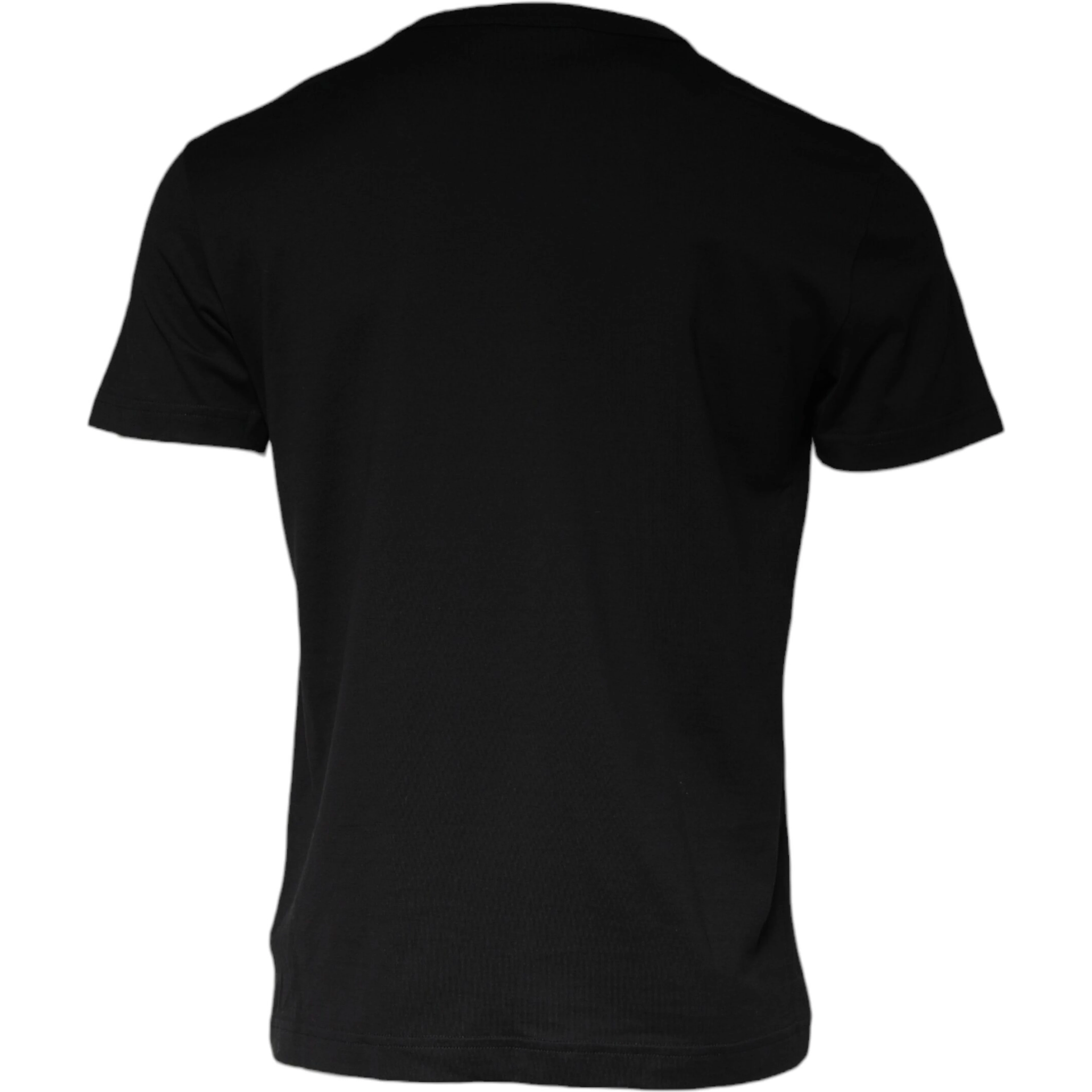 Black Cotton Necklace Embellished T-shirt