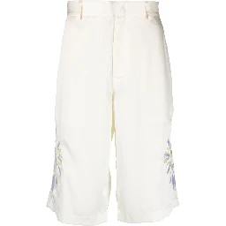 Men's Embroidered Flowers Shorts