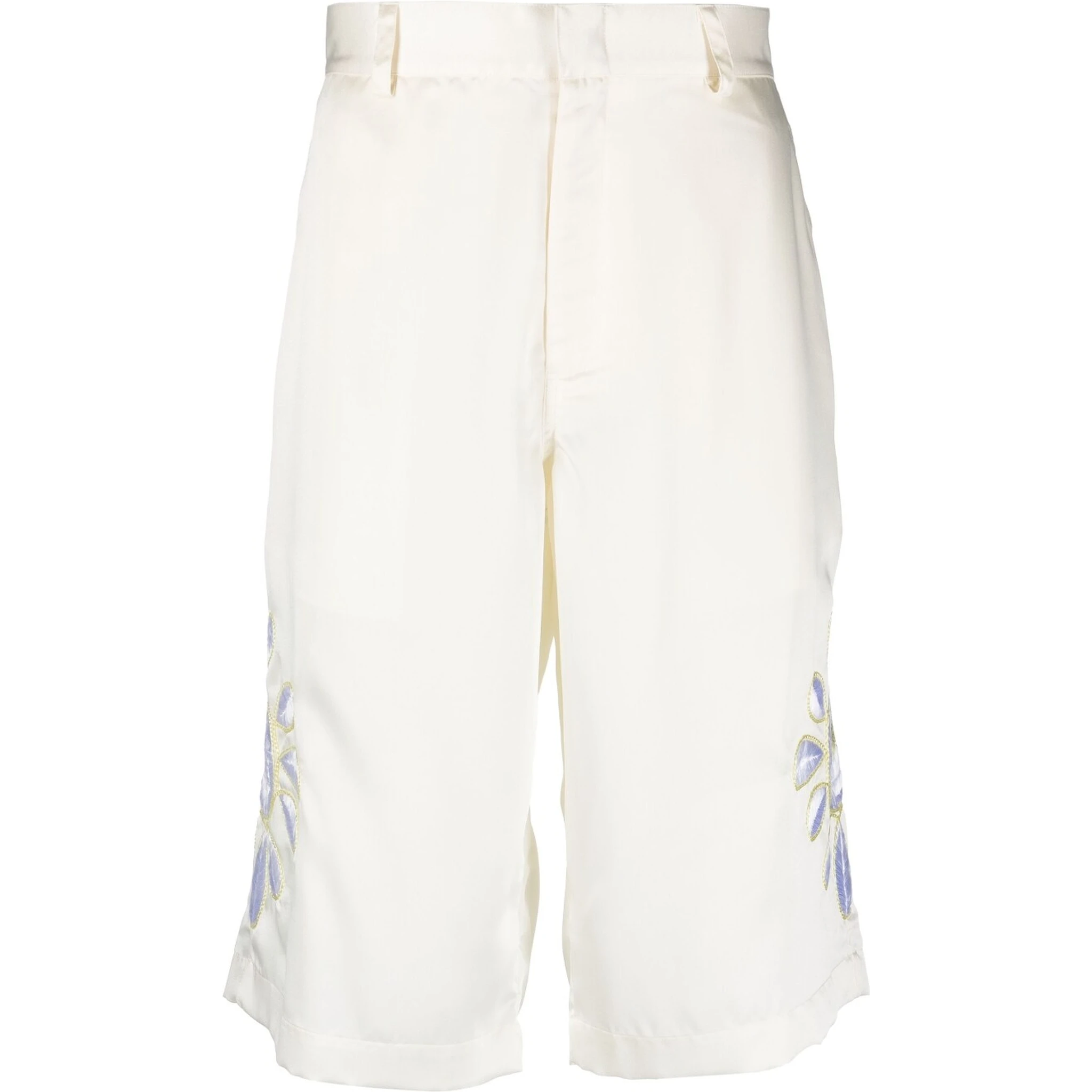 Men's Embroidered Flowers Shorts