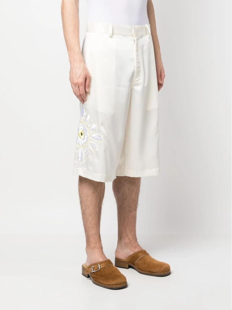 Men's Embroidered Flowers Shorts alternative