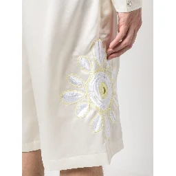 Men's Embroidered Flowers Shorts