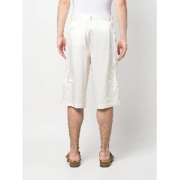 Men's Embroidered Flowers Shorts