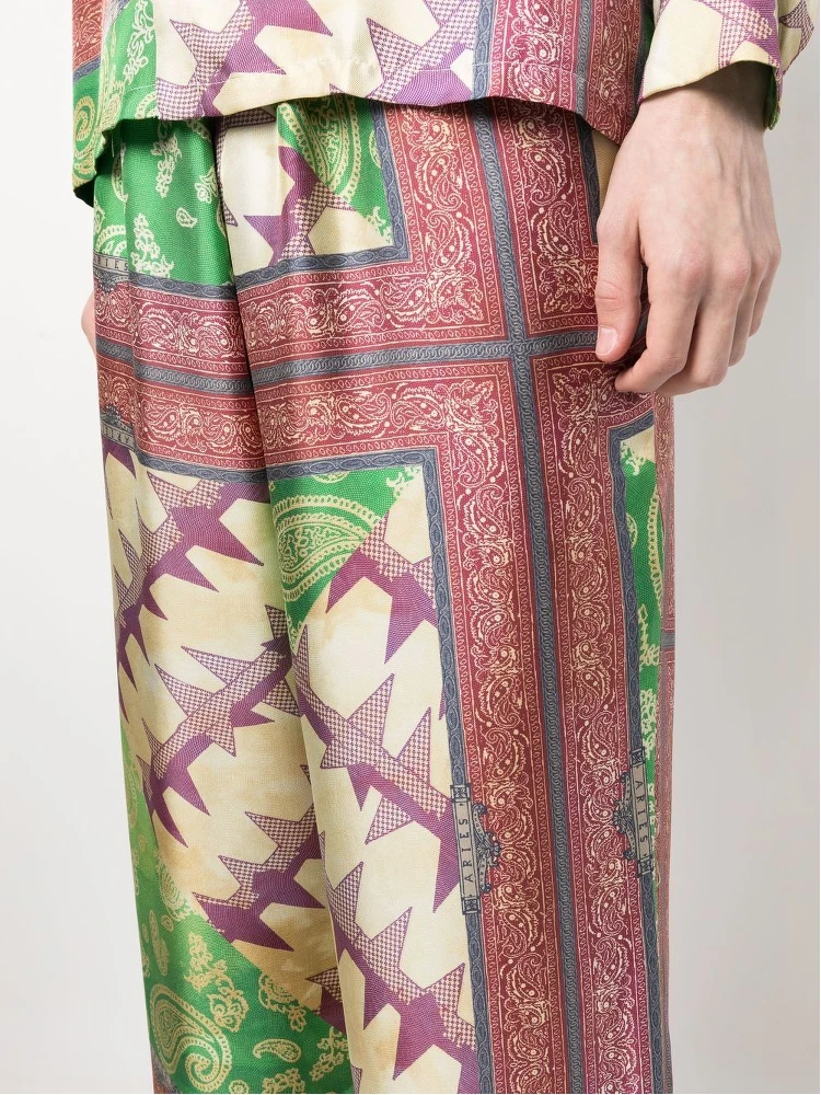 Printed Silk Trousers In Multicolour alternative