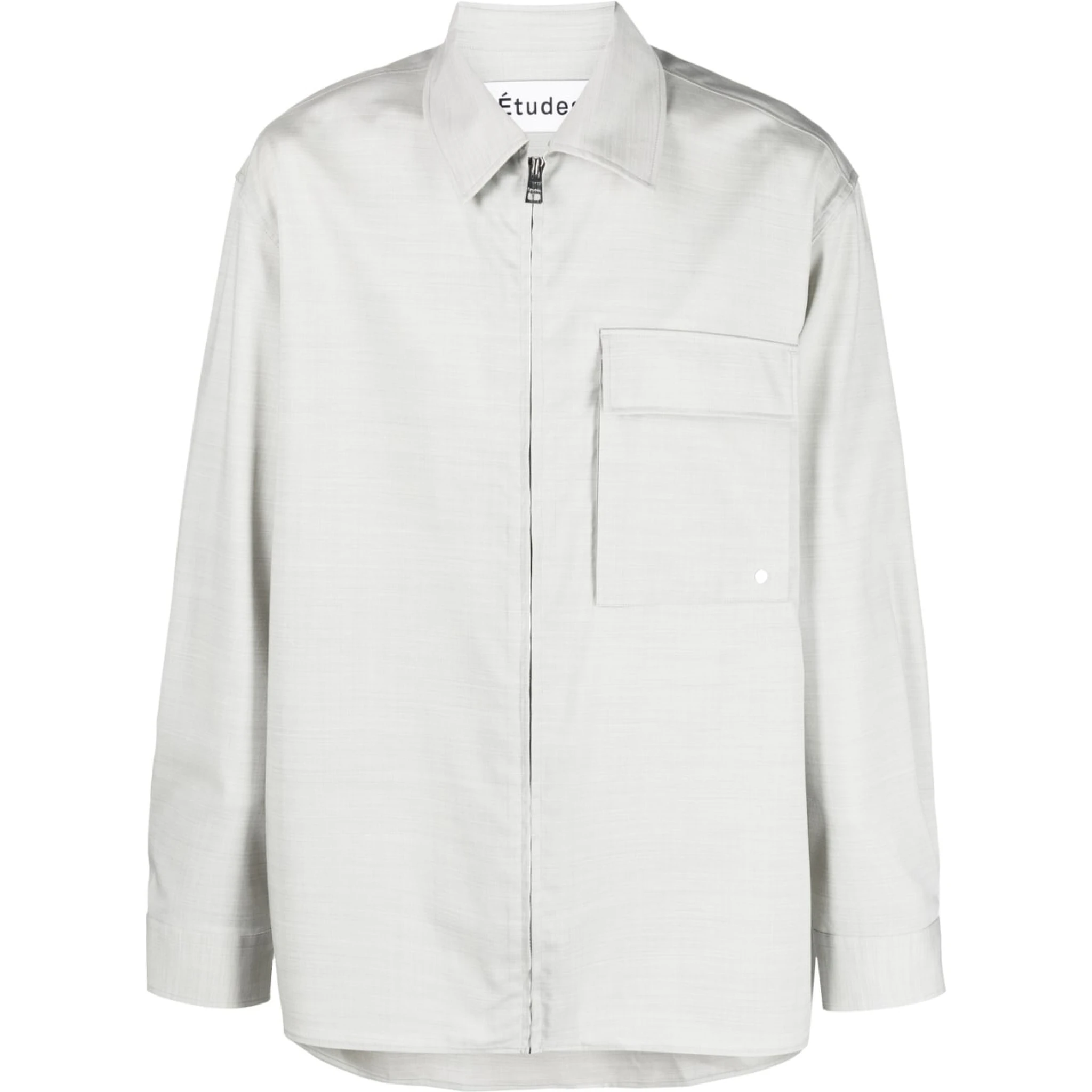 zip-up long-sleeve shirt