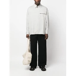 zip-up long-sleeve shirt