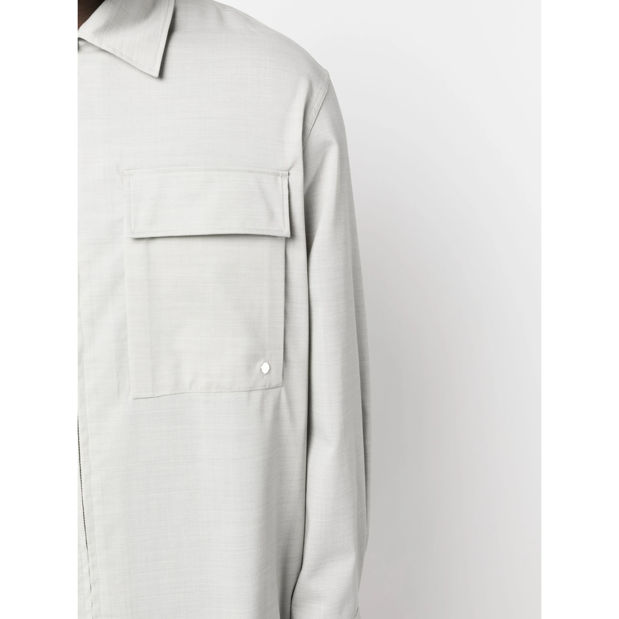 zip-up long-sleeve shirt