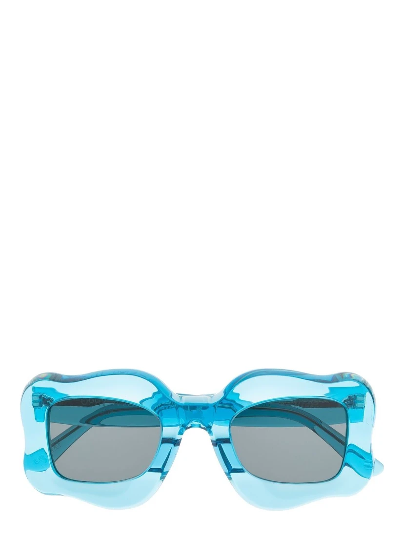oversized curved-frame sunglasse