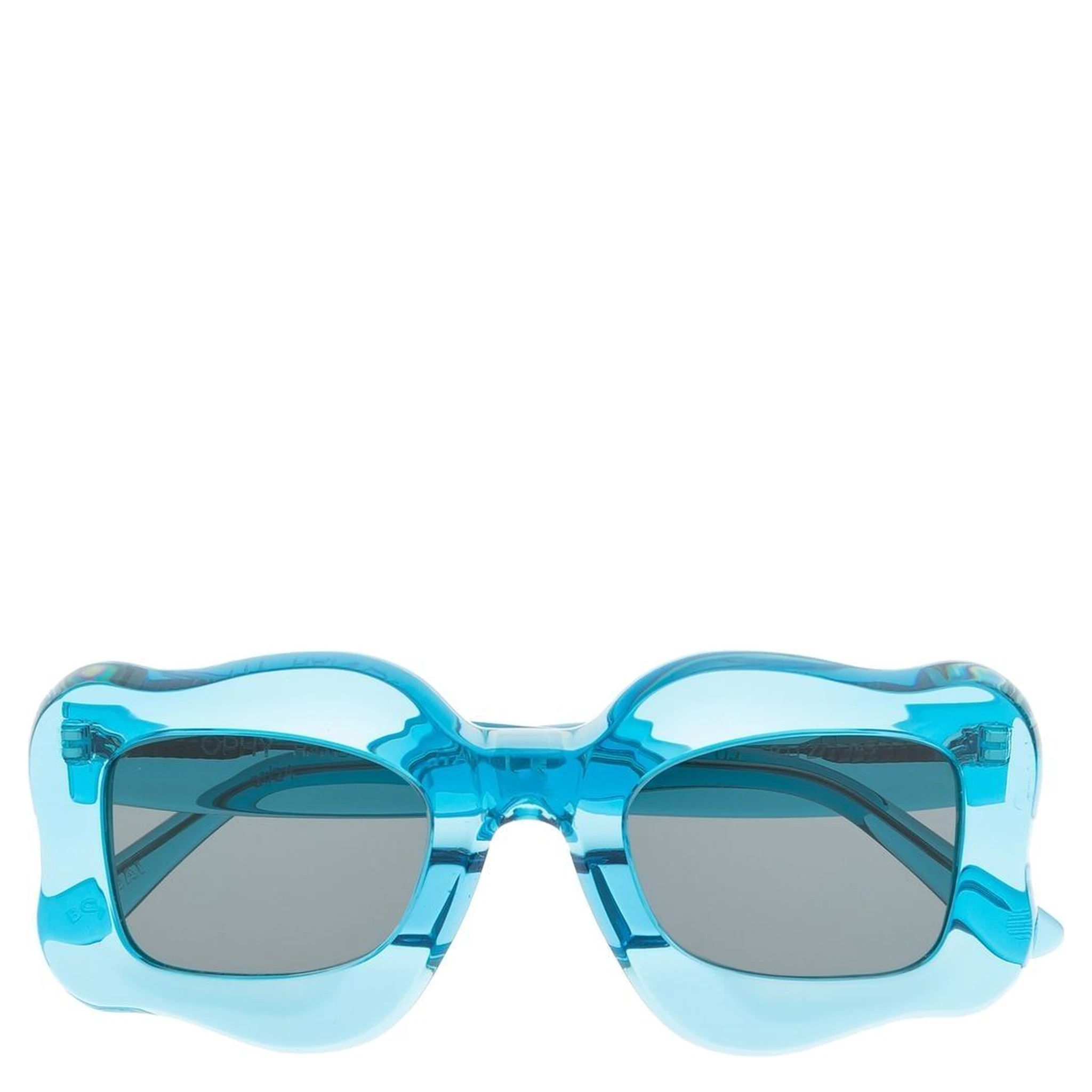 oversized curved-frame sunglasse