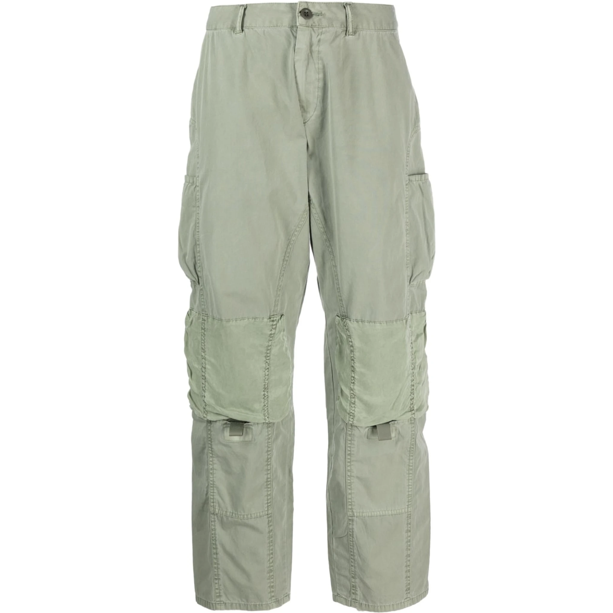 mid-rise straight-leg work trousers