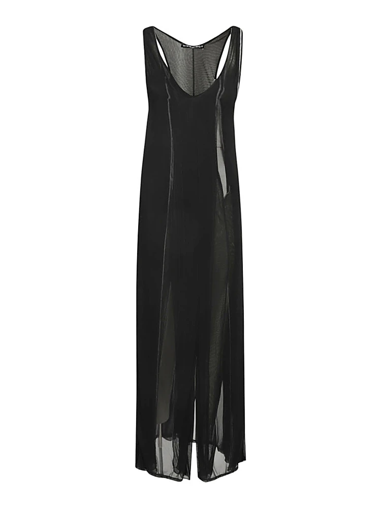 Y/Project Sheer Sleeveless Dress In Black