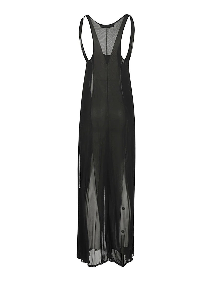 Y/Project Sheer Sleeveless Dress In Black