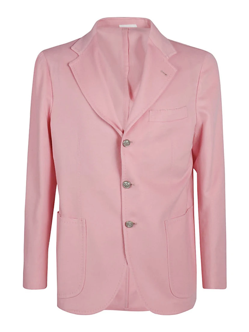 Pink Single-breasted Wool Blazer