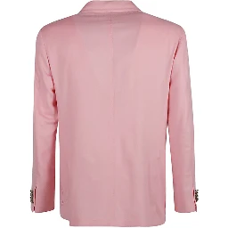 Pink Single-breasted Wool Blazer