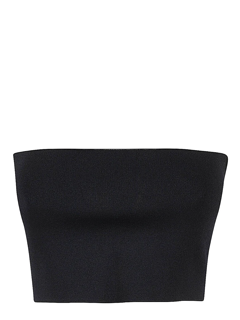 Blue Viscose Bandeau Top