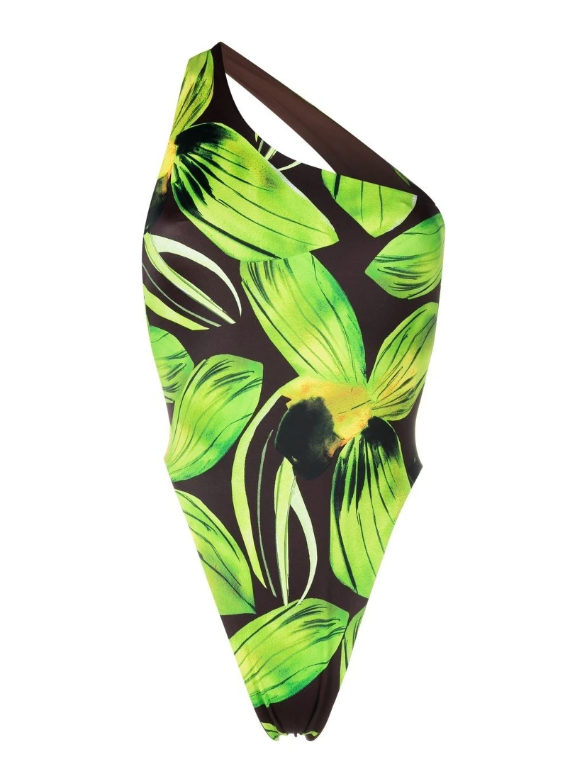Plunge Print Swimsuit