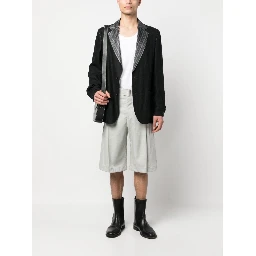 pleated wide-leg shorts