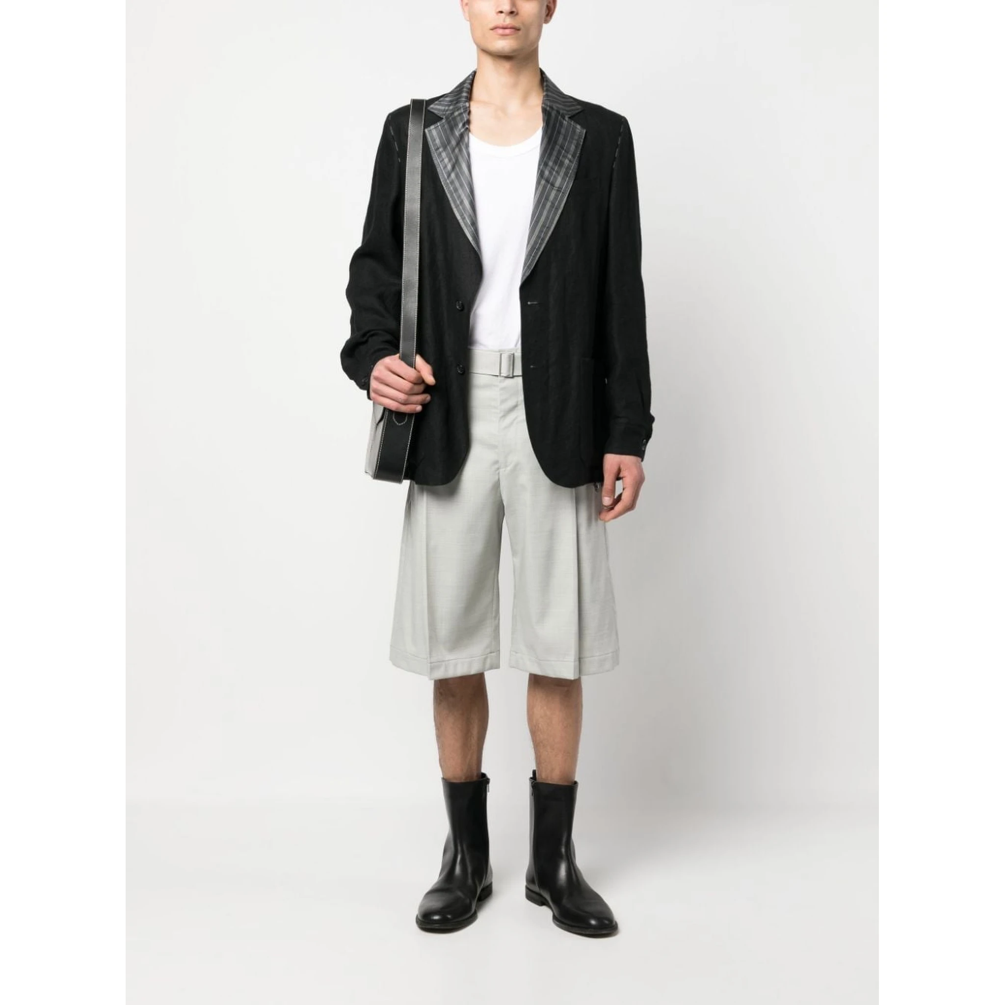 pleated wide-leg shorts