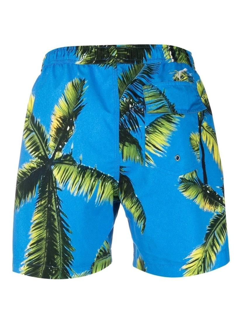 palm tree-print swim shorts