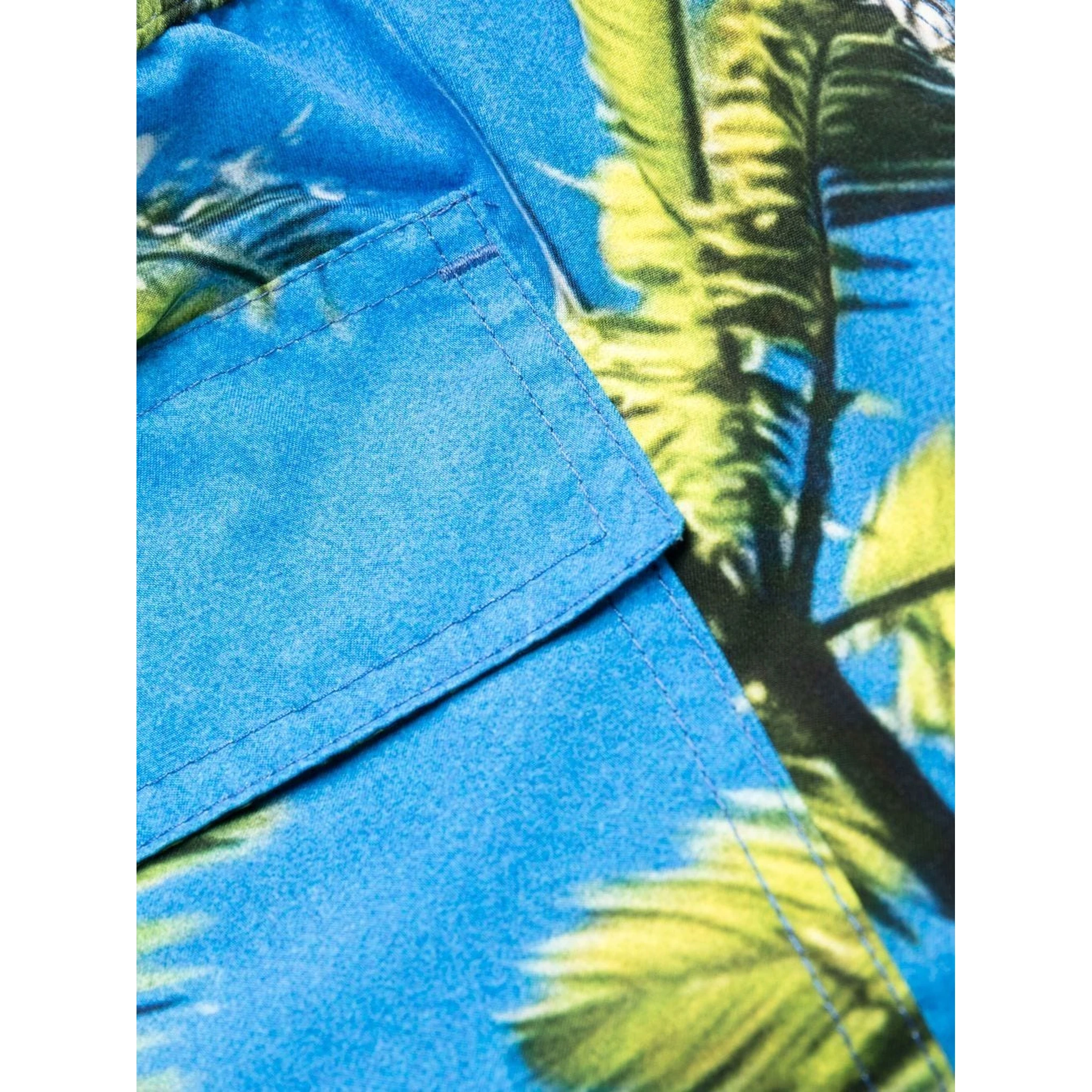 palm tree-print swim shorts