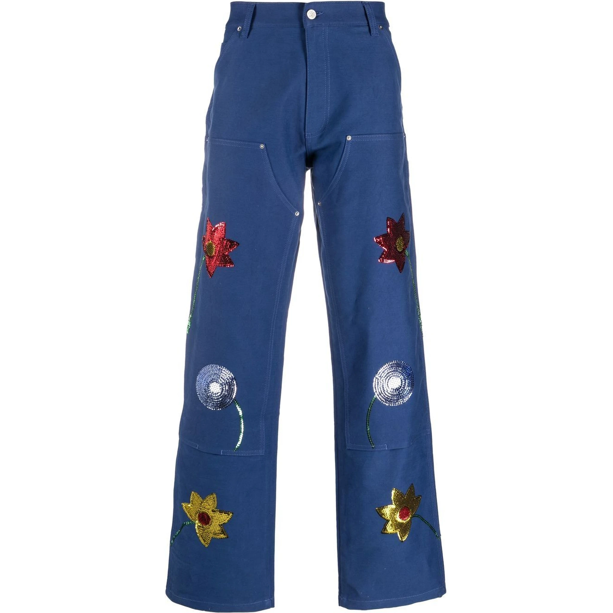 sequin-embellished detail trousers