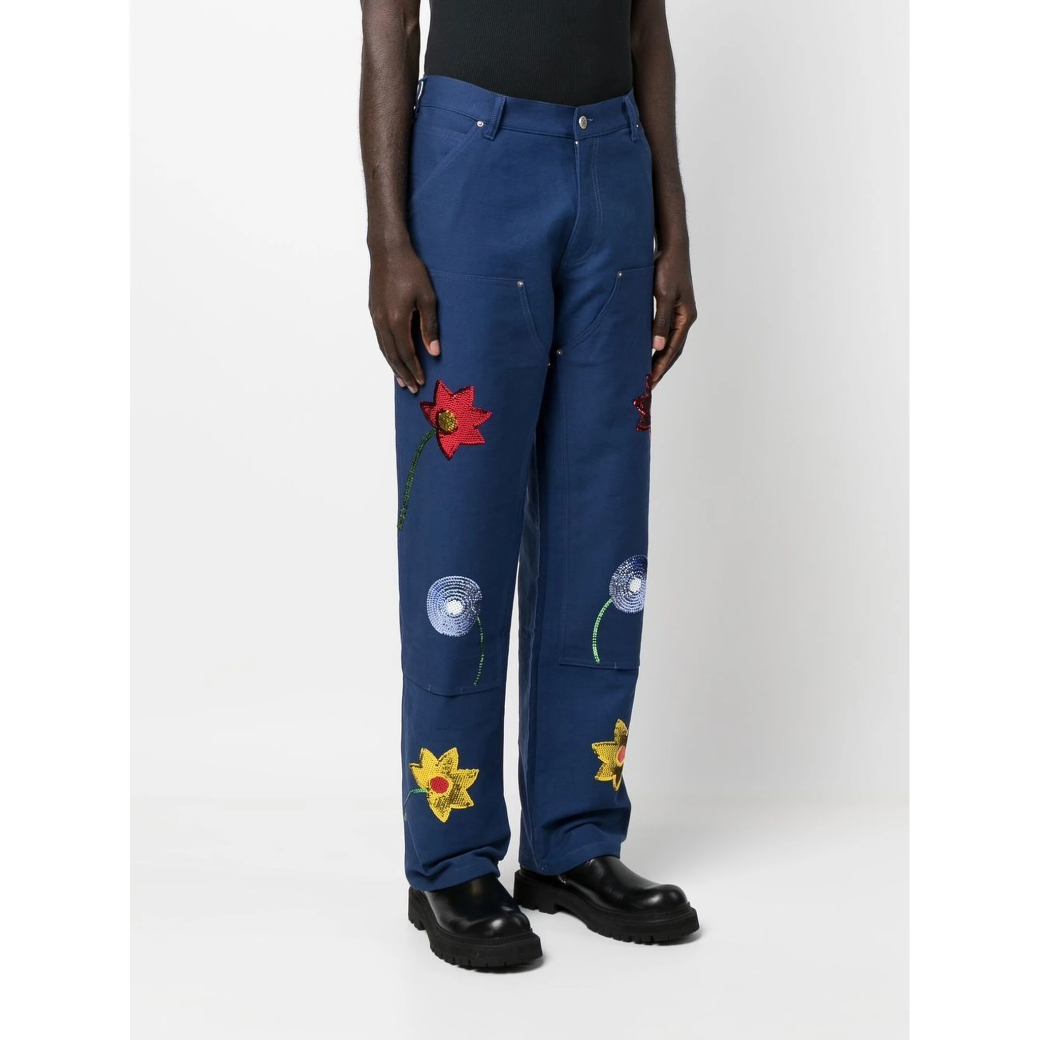 sequin-embellished detail trousers