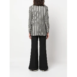 double-breasted striped blazer