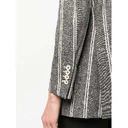 double-breasted striped blazer
