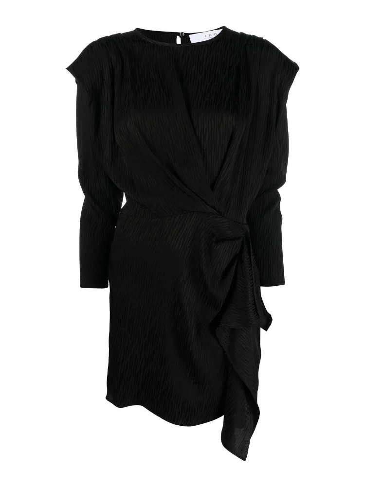 Hiari Short Round Neck Dress In Black