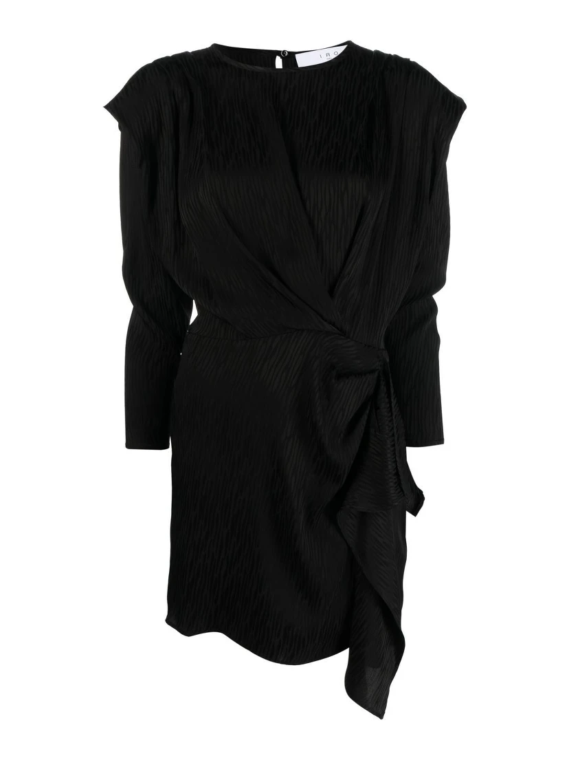 Hiari Short Round Neck Dress In Black