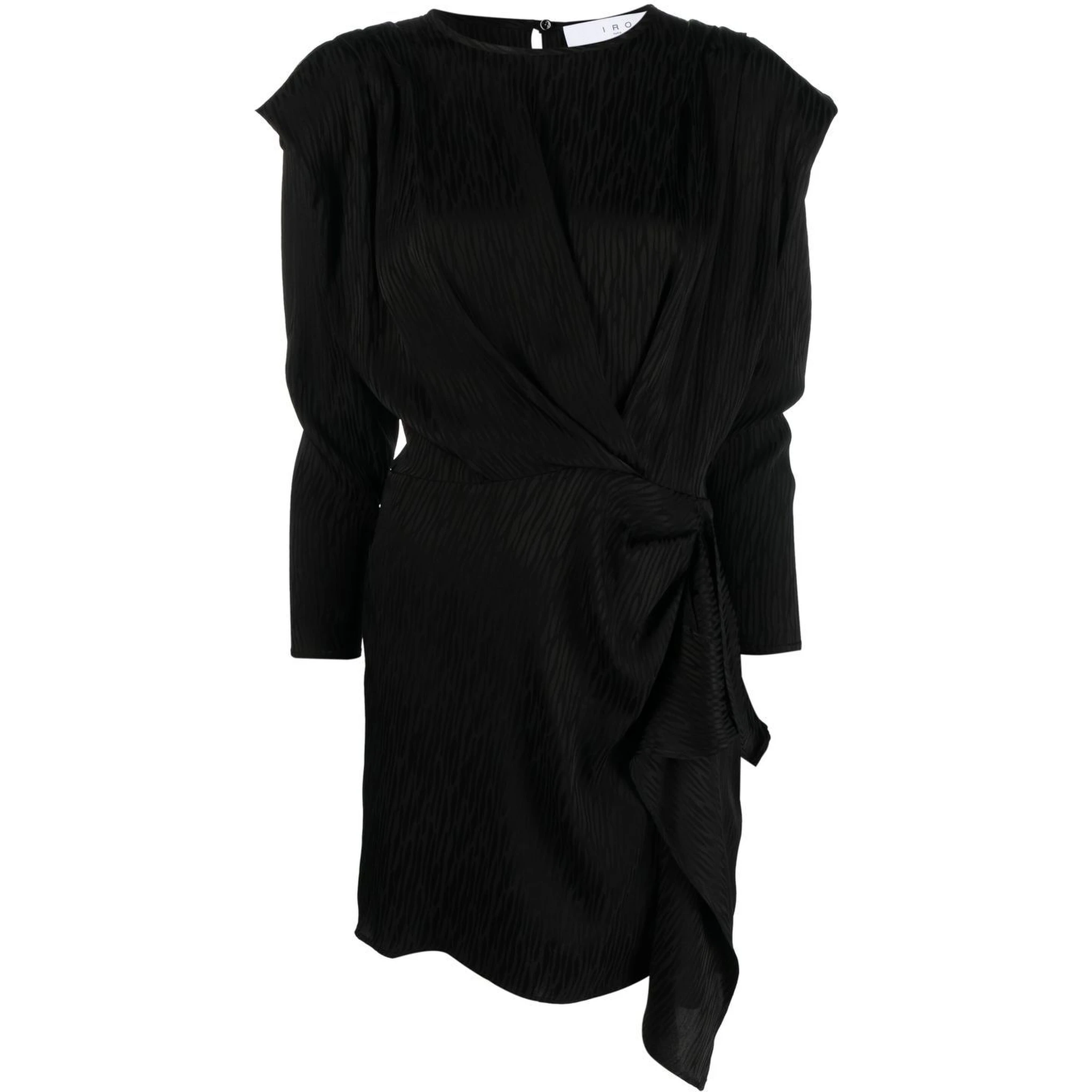 Hiari Short Round Neck Dress In Black