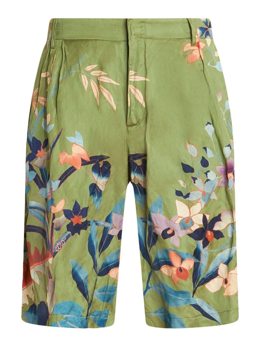 Bermuda Shorts With Floral Print