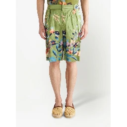 Bermuda Shorts With Floral Print