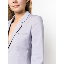 Cotton Single Breasted Jacket In Purple