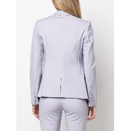 Cotton Single Breasted Jacket In Purple