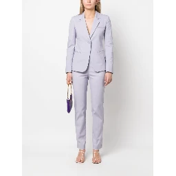 Cotton Single Breasted Jacket In Purple