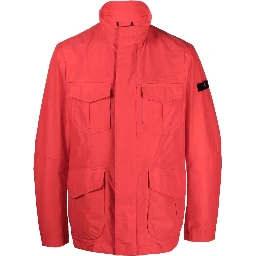 Metal Blouson Jacket In Orange