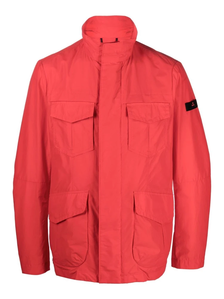 Metal Blouson Jacket In Orange