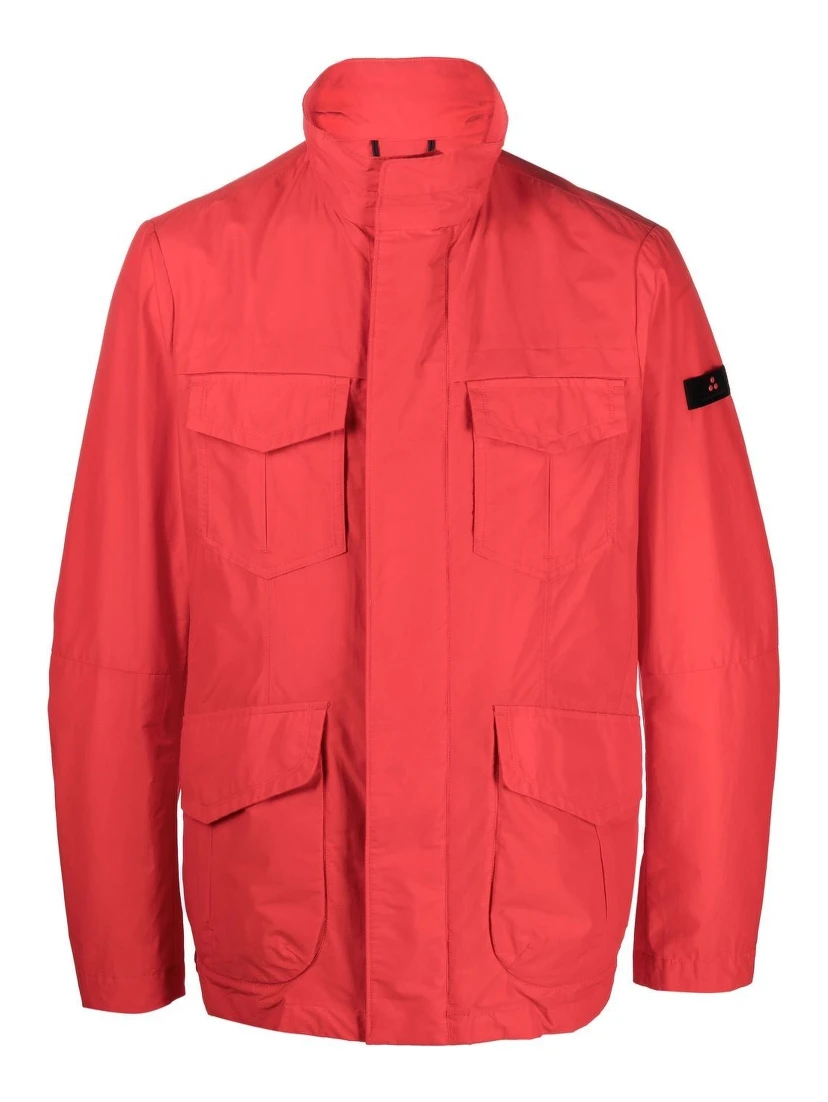 Metal Blouson Jacket In Orange