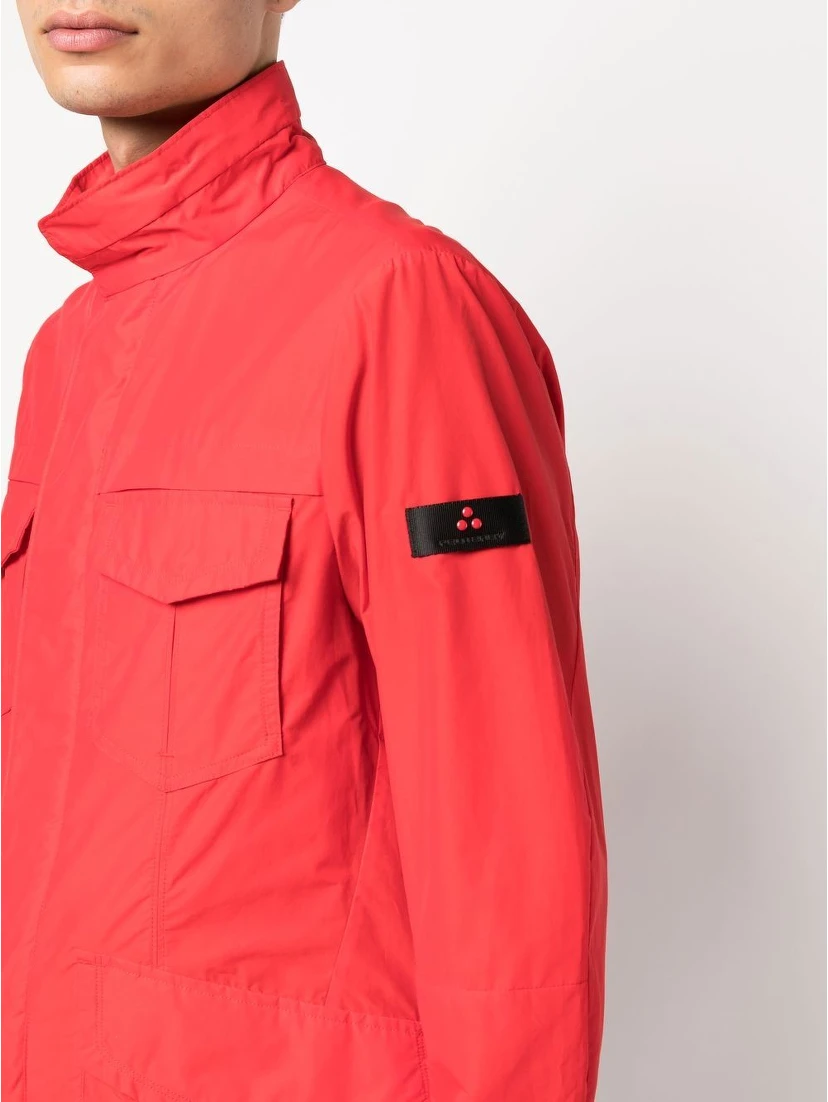 Metal Blouson Jacket In Orange