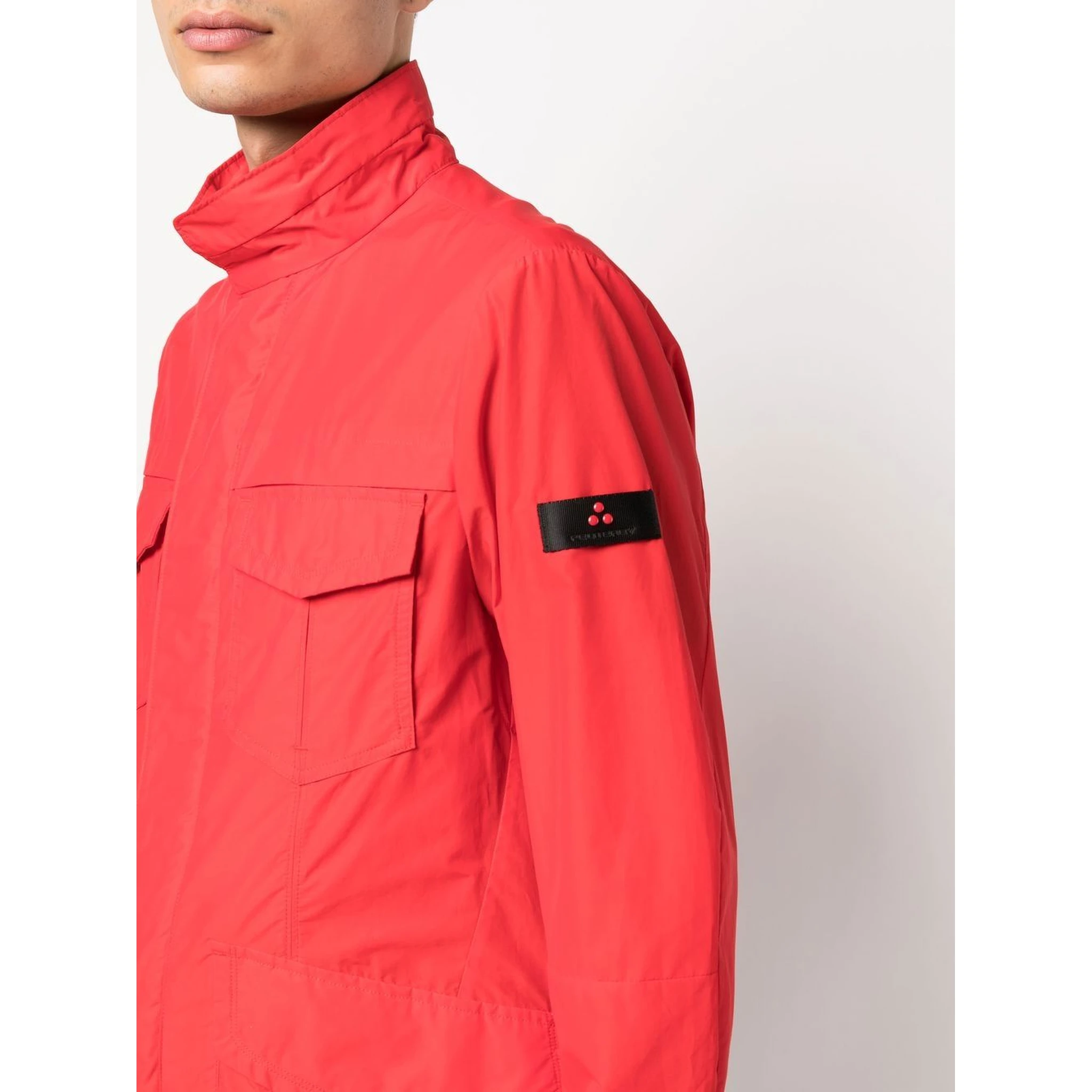 Metal Blouson Jacket In Orange