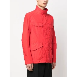 Metal Blouson Jacket In Orange